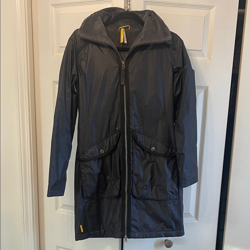 Lole Black Hooded Long Jacket - Picture 1 of 3